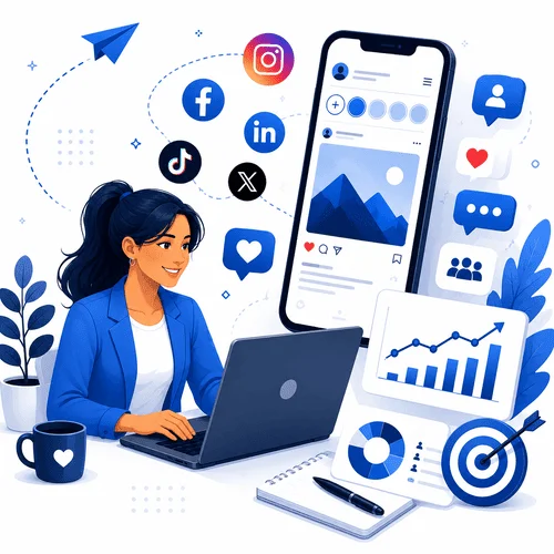 Création de site internet et gestion des réseaux sociaux par Blue-Carrousel – stratégie de communication digitale sur mesure